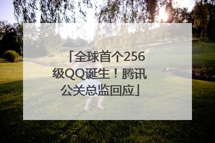 全球首个256级QQ诞生！腾讯公关总监回应