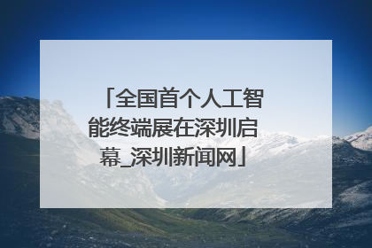 全国首个人工智能终端展在深圳启幕_深圳新闻网