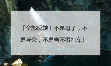 全部反转！不是母子，不是考公，不是舍不得打车