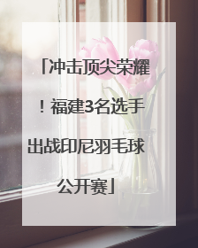 冲击顶尖荣耀！福建3名选手出战印尼羽毛球公开赛