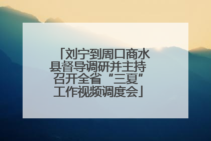 刘宁到周口商水县督导调研并主持召开全省“三夏”工作视频调度会