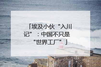 埃及小伙“入川记”：中国不只是“世界工厂”