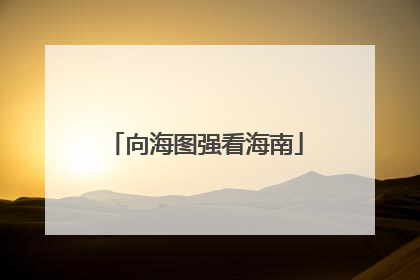 向海图强看海南