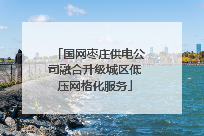 国网枣庄供电公司融合升级城区低压网格化服务