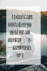 国足以胜利结束世预赛征程 湖南球迷：下一届继续追梦