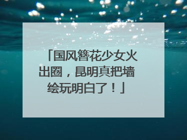 国风簪花少女火出圈，昆明真把墙绘玩明白了！