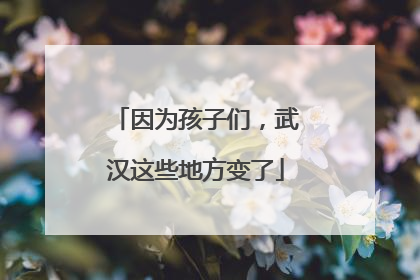 因为孩子们，武汉这些地方变了