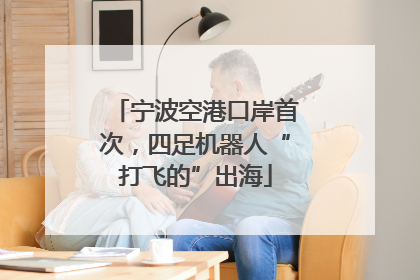 宁波空港口岸首次，四足机器人“打飞的”出海