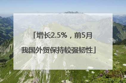 增长2.5%，前5月我国外贸保持较强韧性