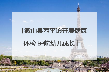 微山县西平镇开展健康体检 护航幼儿成长
