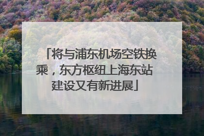 将与浦东机场空铁换乘，东方枢纽上海东站建设又有新进展