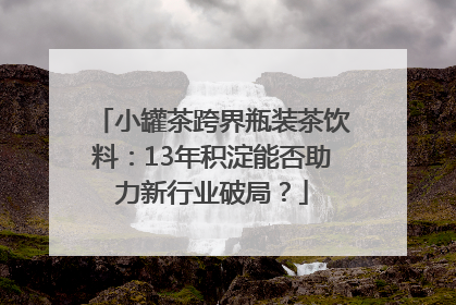小罐茶跨界瓶装茶饮料：13年积淀能否助力新行业破局？