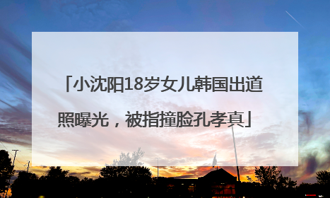 小沈阳18岁女儿韩国出道照曝光，被指撞脸孔孝真