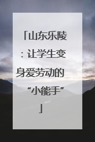 山东乐陵：让学生变身爱劳动的“小能手”