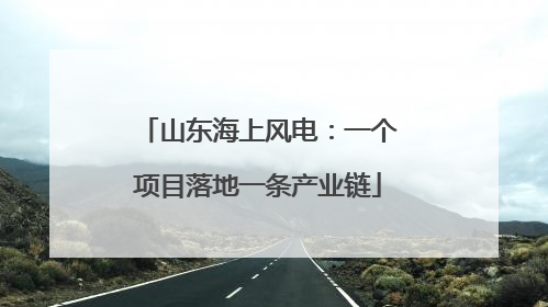 山东海上风电：一个项目落地一条产业链