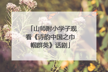山师附小学子观看《诗韵中国之巾帼群英》话剧