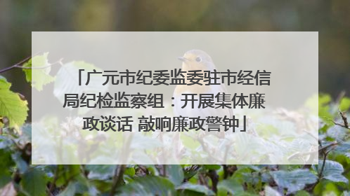 广元市纪委监委驻市经信局纪检监察组：开展集体廉政谈话 敲响廉政警钟