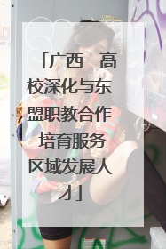 广西一高校深化与东盟职教合作 培育服务区域发展人才