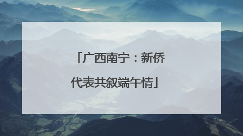 广西南宁：新侨代表共叙端午情