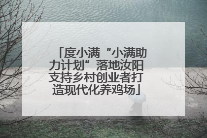 度小满“小满助力计划”落地汝阳支持乡村创业者打造现代化养鸡场