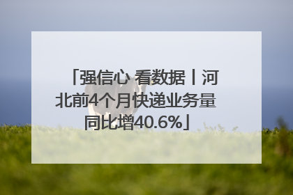 强信心 看数据丨河北前4个月快递业务量同比增40.6%