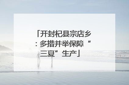 开封杞县宗店乡：多措并举保障“三夏”生产