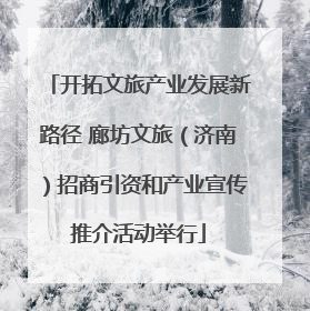 开拓文旅产业发展新路径 廊坊文旅（济南）招商引资和产业宣传推介活动举行