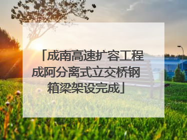 成南高速扩容工程成阿分离式立交桥钢箱梁架设完成
