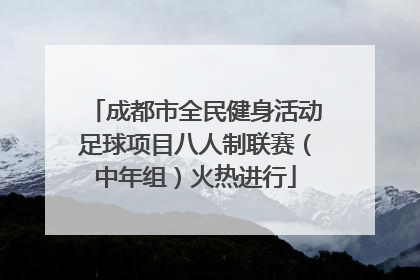 成都市全民健身活动足球项目八人制联赛（中年组）火热进行
