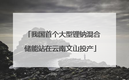 我国首个大型锂钠混合储能站在云南文山投产