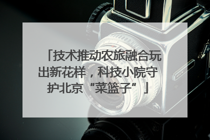 技术推动农旅融合玩出新花样，科技小院守护北京“菜篮子”