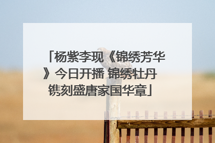 杨紫李现《锦绣芳华》今日开播 锦绣牡丹镌刻盛唐家国华章