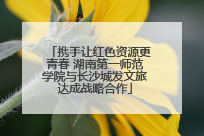 携手让红色资源更青春 湖南第一师范学院与长沙城发文旅达成战略合作