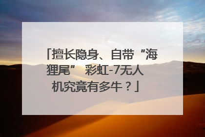 擅长隐身、自带“海狸尾” 彩虹-7无人机究竟有多牛？