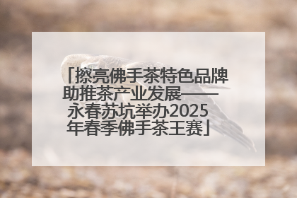 擦亮佛手茶特色品牌 助推茶产业发展——永春苏坑举办2025年春季佛手茶王赛