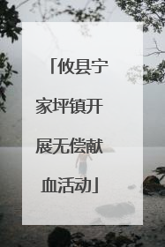 攸县宁家坪镇开展无偿献血活动