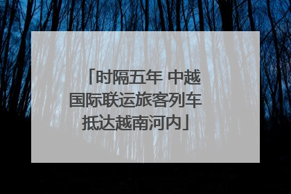 时隔五年 中越国际联运旅客列车抵达越南河内