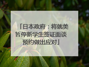 日本政府：将就美暂停新学生签证面谈预约做出应对
