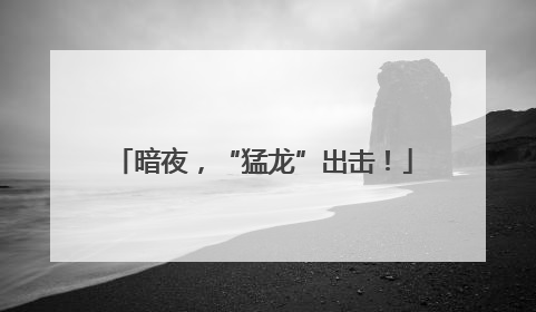 暗夜，“猛龙”出击！