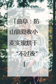 曲阜：防山镇夏收小麦实现烘干“不过夜”