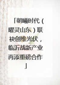 朝曦时代（曜灵山东）联袂创维光伏，临沂战新产业再添重磅合作