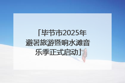 毕节市2025年避暑旅游暨响水滩音乐季正式启动