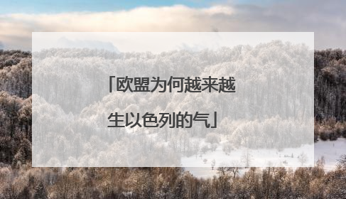 欧盟为何越来越生以色列的气