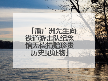 潘广洲先生向铁道游击队纪念馆无偿捐赠珍贵历史见证物