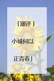潮评丨小城何以正青春