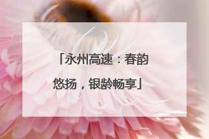 永州高速：春韵悠扬，银龄畅享