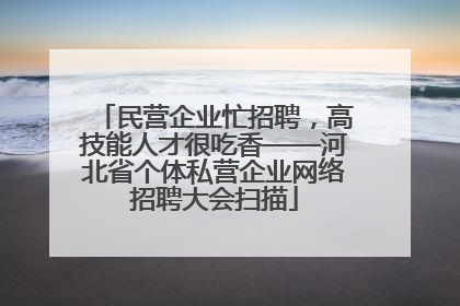民营企业忙招聘，高技能人才很吃香——河北省个体私营企业网络招聘大会扫描