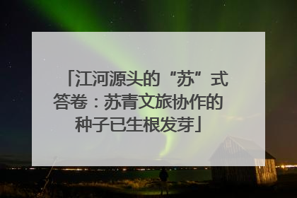 江河源头的“苏”式答卷：苏青文旅协作的种子已生根发芽