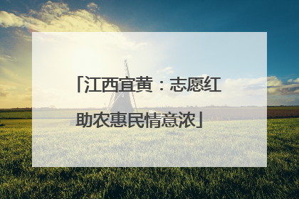江西宜黄：志愿红助农惠民情意浓