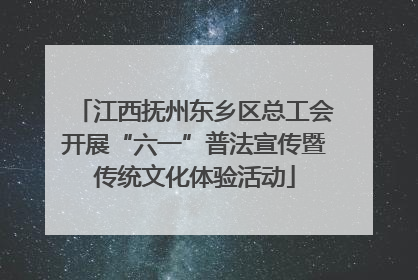 江西抚州东乡区总工会开展“六一”普法宣传暨传统文化体验活动